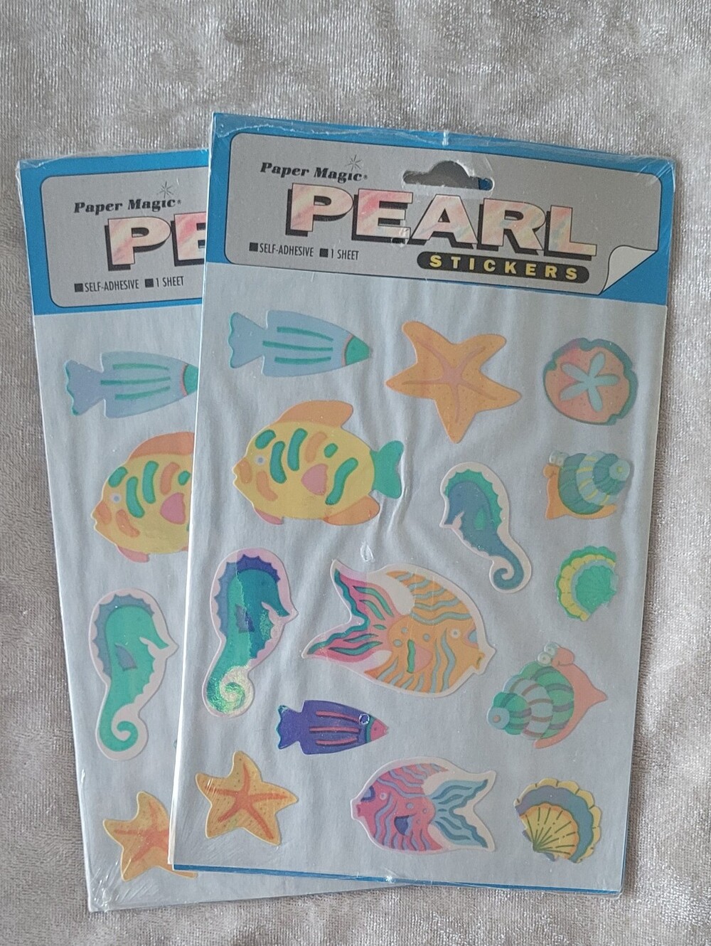 Vintage Paper Magic Pearl sticker Sea Life Stickers, New In Package!